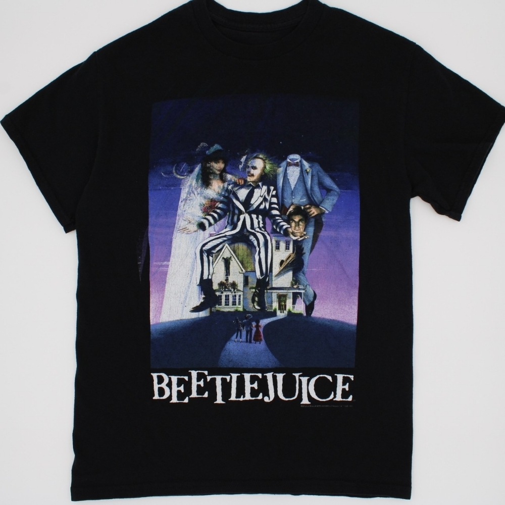 2-for-1 Halloween Graphic Tees Bundle – Jason & Beetlejuice (Unisex Small) - Picture 2 of 5
